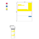 Die C1007-EA - 4.25" x 5.25" Pharmacy Labels with 5 warning stickers, per roll (500 Labels)