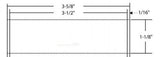 10013885 - 3.5" X 1.125" THERMAL PAPER LABEL, PER CASE (4 ROLLS/9,496 LABELS)
