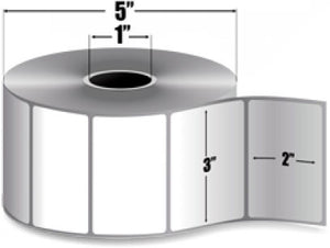 10010044 - 3" X 2" THERMAL PAPER LABEL, PER CASE (6 ROLLS/7,440 LABELS)